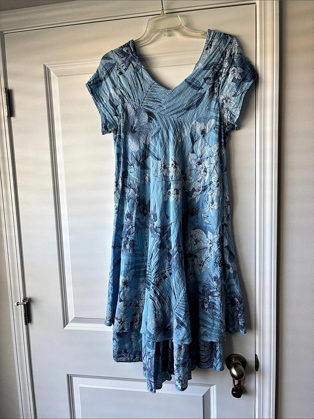 Blue Floral Mini Dress NWT